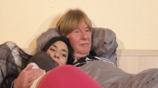 Dark haired wonderful lesbians do balmy sex on couch