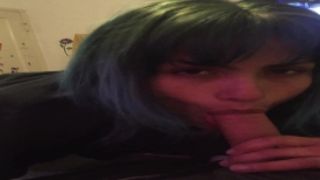 Raven haired bosomy hoe Eva Angelina offers good blowjob