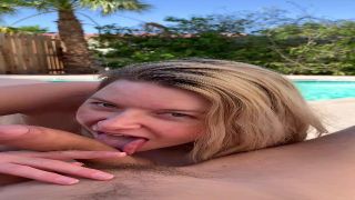 Pretty encountered blonde sucks wonderful lolly cock before an internet electronic camera